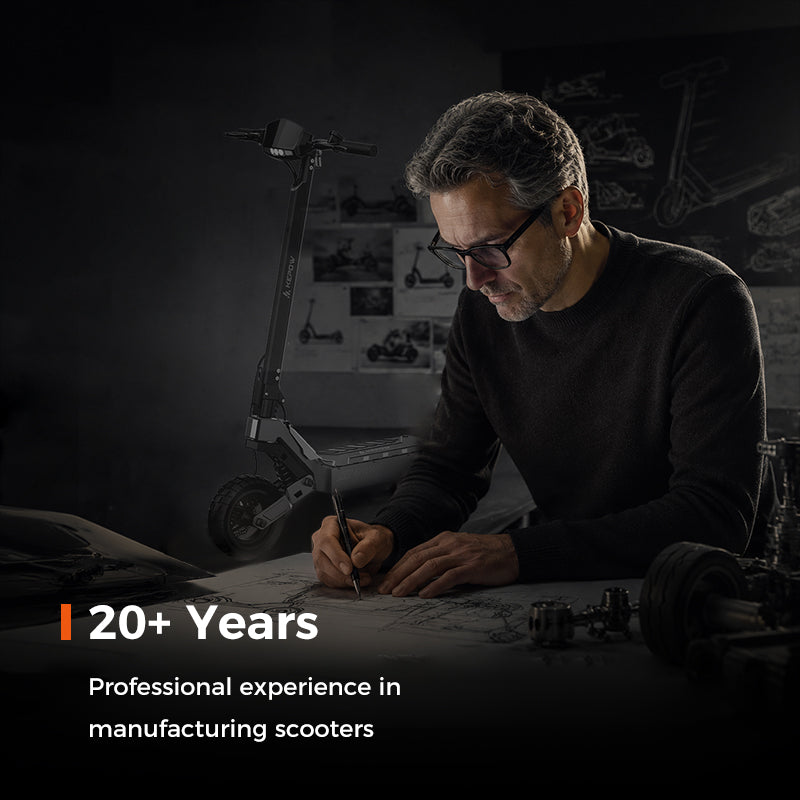 Two decades of expertise crafting high-quality electric scooters you can trust.