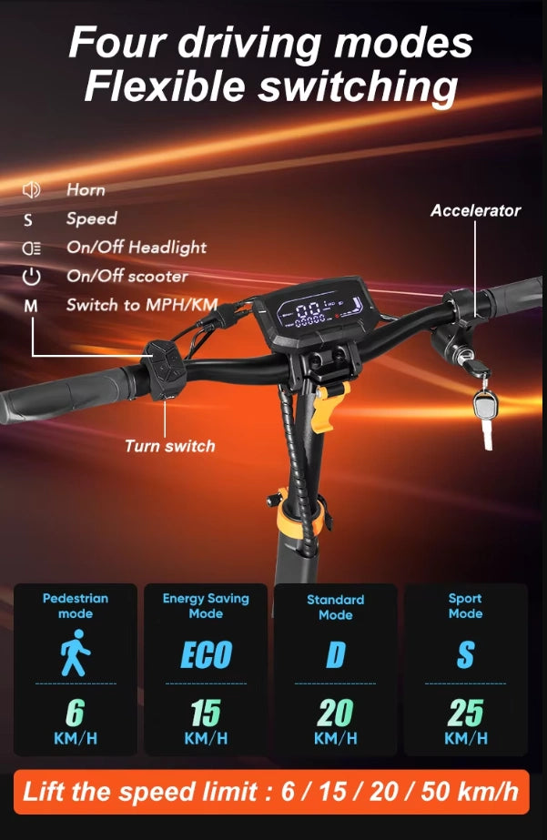 Kepow K3 off-road electric scooter 4 driving modes